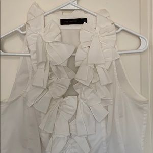 Top/blouse, white, Sleeveless